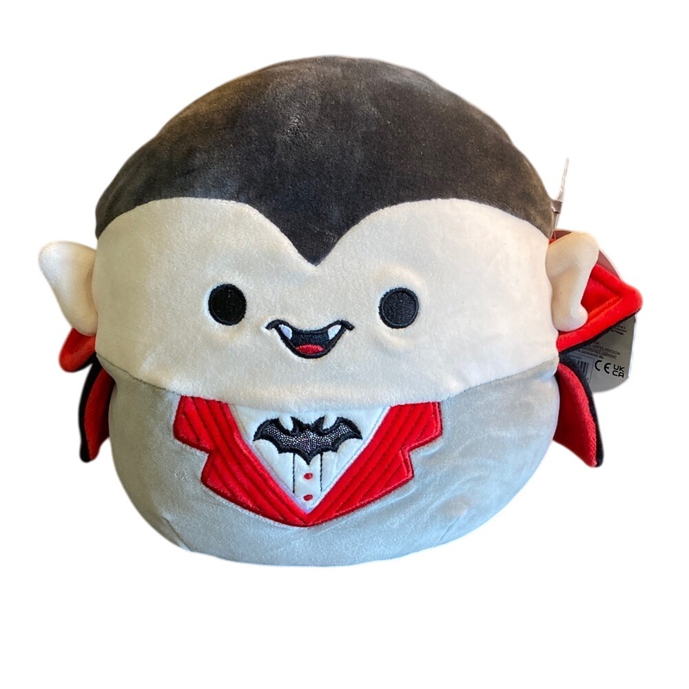 Squishmallows Vlad Vampire Plush Red Cape Skelton Squad Singer NWT‎